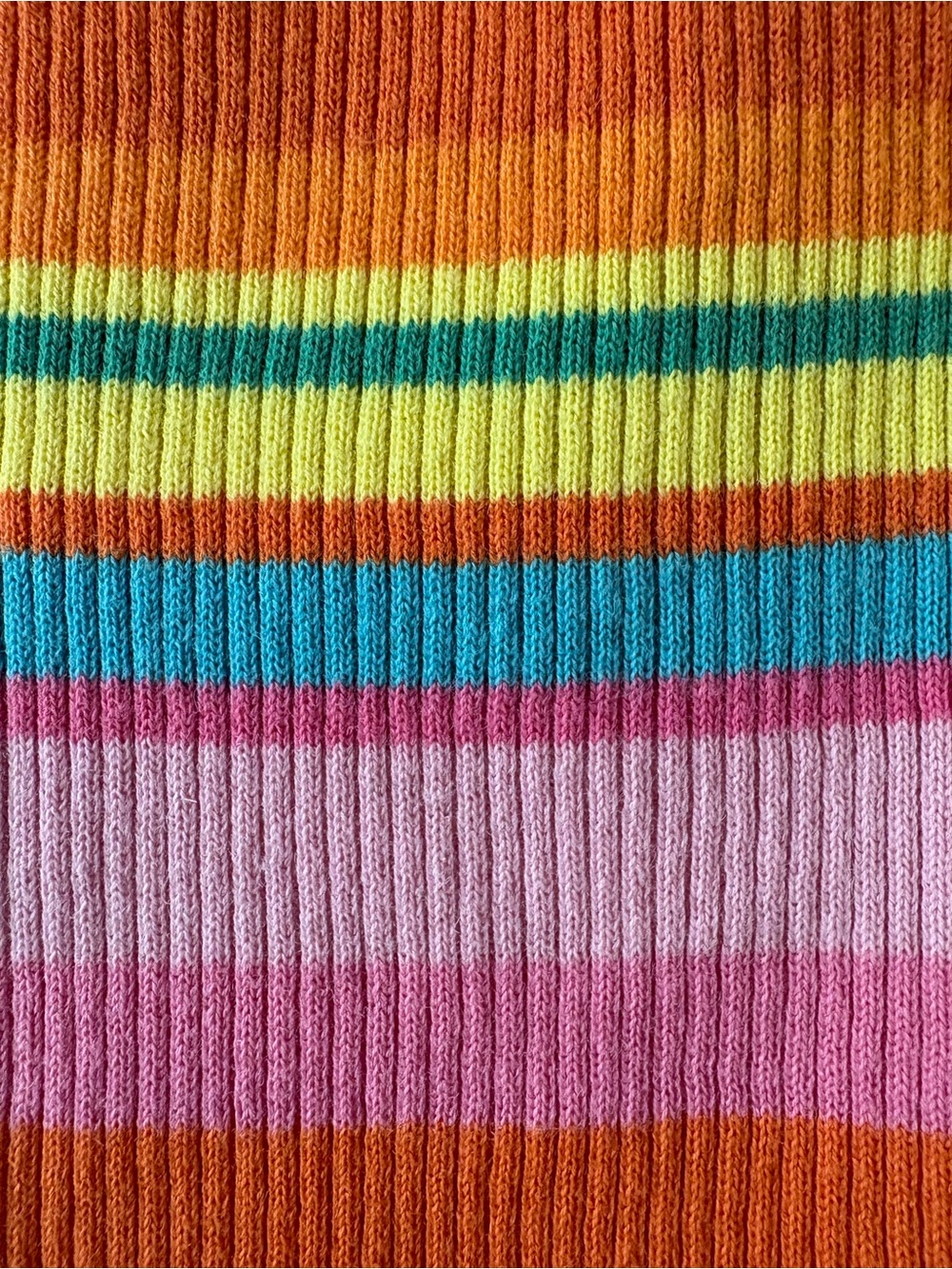 Bubble Gum Pink Stripe V-Neck Knit Tank Top New York & Style Ladies Small - Picture 4 of 7